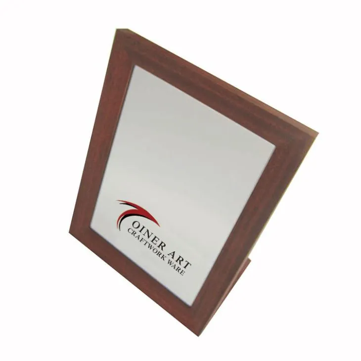 L-vormige bruine houten papieren Matt Mirror